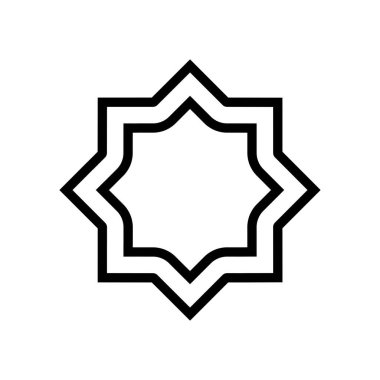 yıldız şekilli çerçeve sekiz nokta yıldız simgesi İslamik geometrik desen çizimi