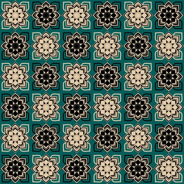 Geometrik çiçekli kusursuz desen soyut arkaplan modern tasarım baskı vektörü çizimi