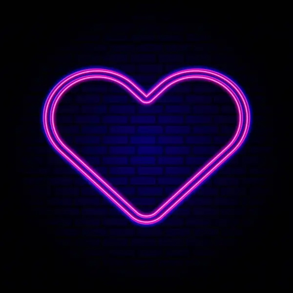 Kalp şeklinde ışık. Parlayan logoyu severim. Neon pembe kalp taşıyıcısı