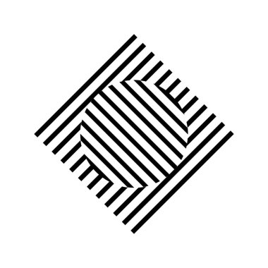 Arkaplan çizgileri üzerindeki çizgili daire soyut geometrik model çizimi çizimi