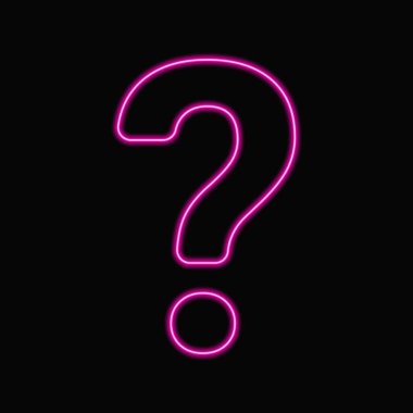 Siyah vektör çiziminde pembe soru işareti işareti