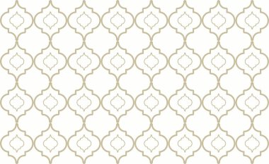 Kusursuz geometrik desen Fas arkaplan dokusu İslamik pencere ızgara tasarım vektörü