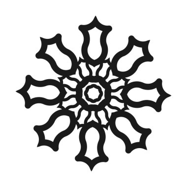 İç dekorasyon tasarım vektörü için soyut sembol dekoratif çember logosu geometrik şekli