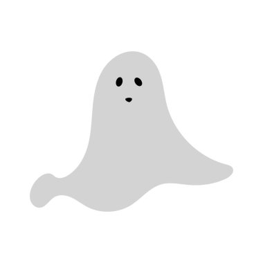 Duyguları olan sevimli canavar sonbahar bayramı cadılar bayramı korkunç ruh uçan hayalet posteri ya da pankart vektör çizimi