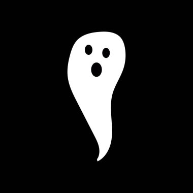 Duyguları olan sevimli canavar sonbahar bayramı cadılar bayramı korkunç ruh uçan hayalet posteri ya da pankart vektör çizimi