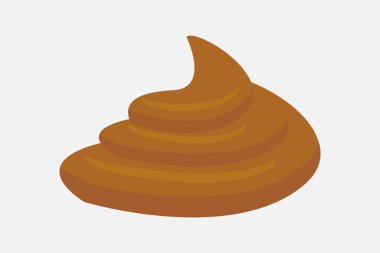 dirty brown poop isolated on white background  excrement shit icon vector illustration