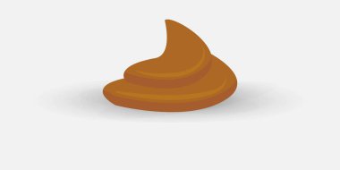 dirty brown poop isolated on white background  excrement shit icon vector illustration