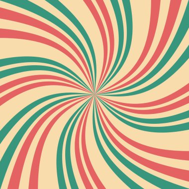 Radyasyon ışınları desenli karnaval arka planı. Sarmal renkli ışın geometrik soyut tasarım psikedelik desen Ray dekorasyon vektörünün klasik sirk arka planı.