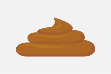 dirty brown poop isolated on white background excrement shit icon vector illustration