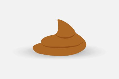dirty brown poop isolated on white background excrement shit icon vector illustration