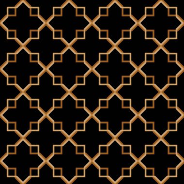 Süslü dekoratif unsurlarla kusursuz geometrik desen soyut arkaplan grafik tasarım vektör resimlemesi