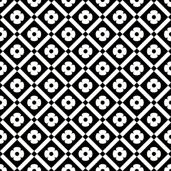 kumaş ev giysisi yüzey tasarımı vektör çizimi çizimi için geometrik çiçekleri soyut arkaplan grafik desenli siyah beyaz desen