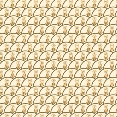 Kumaş yüzey tasarımı için özet arkaplanı tekrarlayan çiçeklerle kusursuz desen