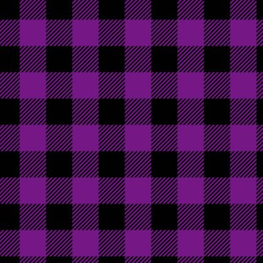 Pürüzsüz mor İskoç kafesi İskoç deseni mor ve siyah kafes kumaş kumaş taşıyıcısı.