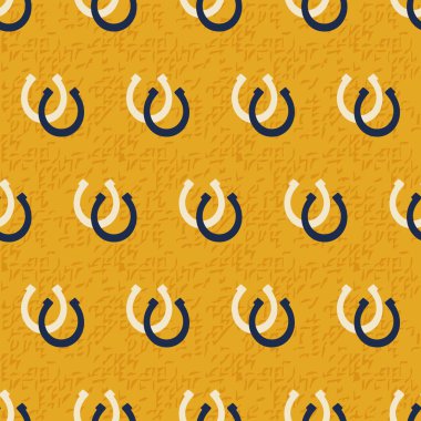 At nalı ile kusursuz desen modern baskı