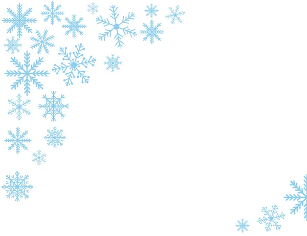 Zimní Vánoční Pozadí Sněhové Vločky Točí Ikona Vektoru — Stockový vektor