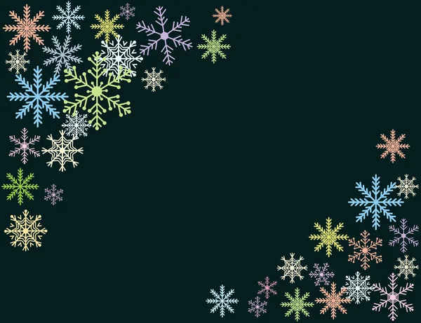 Winter Kerst Achtergrond Sneeuwvlokken Draaien Vectorpictogram — Stockvector