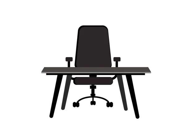 Lieu Travail Bureau Table Fauteuil Entreprises — Image vectorielle