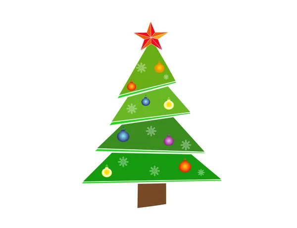 Karácsonyfa Fenyő Ikon Park Erdő Vektorkép — Stock Vector