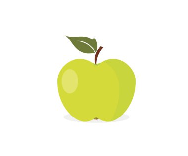 Düz ağ elma ikonu. Vektör illüstrasyonu.