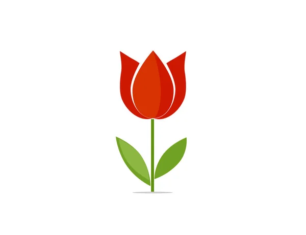Icône Vectorielle Tulipe Noire Nature — Image vectorielle