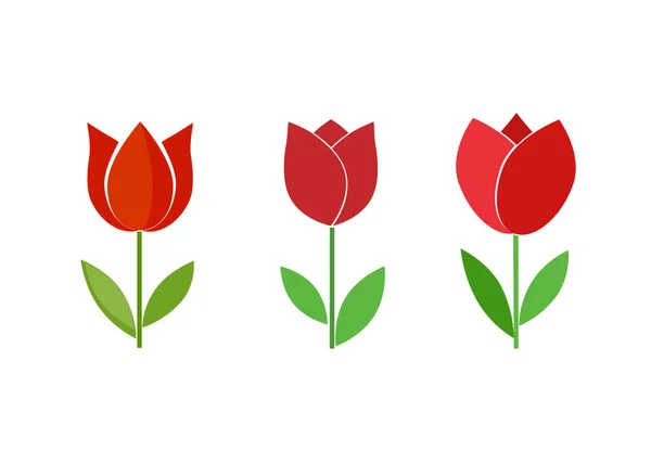 Desenho Ícones Vetor Ilustração Uma Flor Tulipa — Vetor de Stock