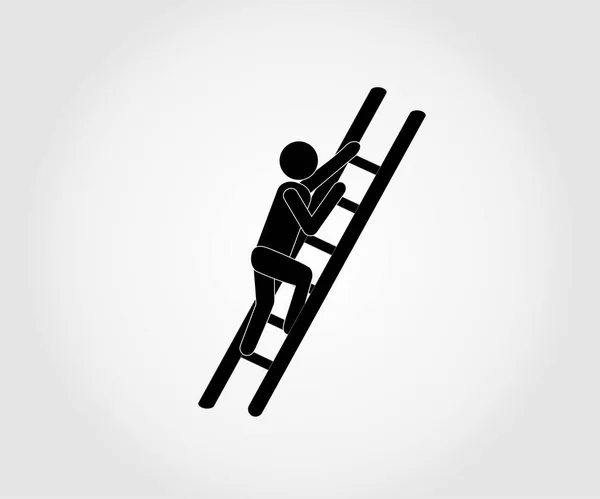 Lépcsők Mászás Sétáló Ikon Vektor Kép Tevékenységekhez Használható Alkalmas Webes — Stock Vector