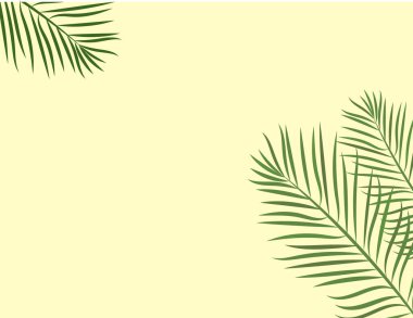 Doğa tropik arka plan - yapraklar. Vektör