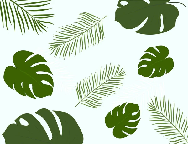 stock vector Nature tropical background - leaves. Vector