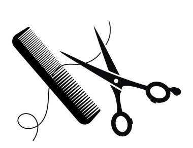 Hippi berber unsurları. Berber dükkanı. Vektör illüstrasyonu