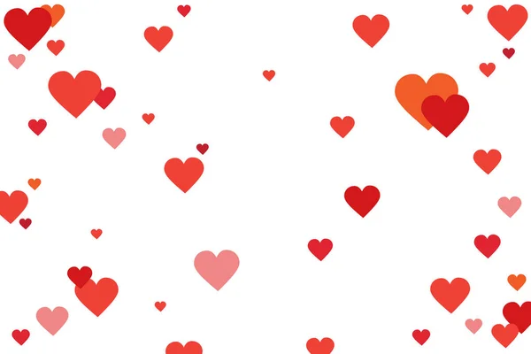 Kleurrijke Achtergrond Met Heart Confetti Vectorillustratie — Stockvector