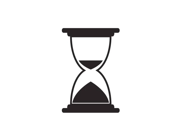 Icône Informatique Icône Vectorielle Plate Sablier Logo Monochrome Temps — Image vectorielle