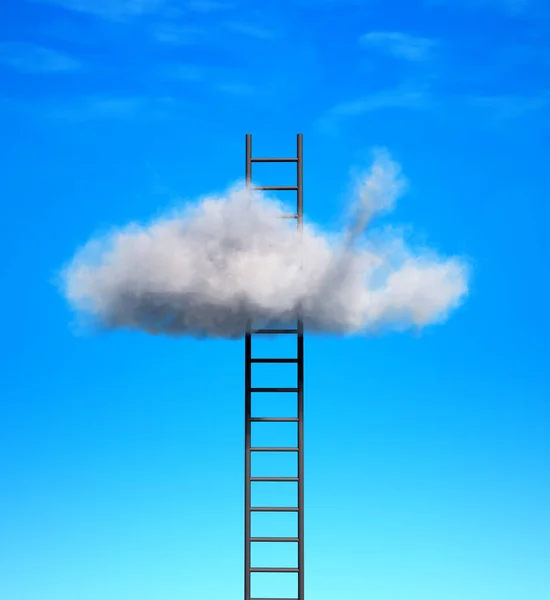 Escada Para Uma Nuvem Aspirações Conceito Sonho Esta Uma Ilustração — Fotografia de Stock