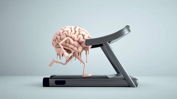 Otak Manusia Melakukan Olahraga Pikiran Dan Pengetahuan Yang Terlatih Ini — Stok Foto