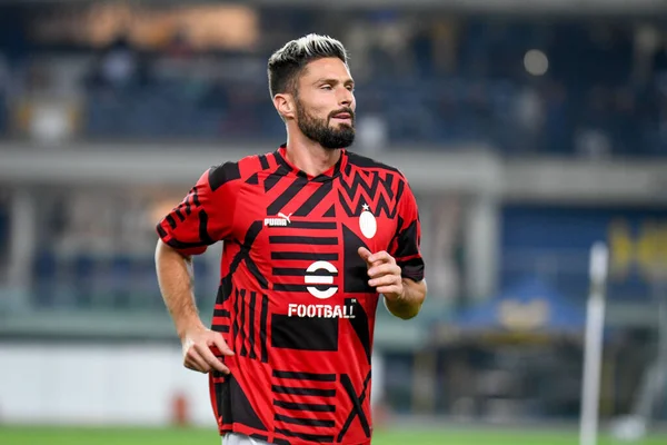 Milan 'ın Olivier Giroud portresi İtalyan futbolu Serie A maçında Hellas Verona FC - AC Milan (Portreler Arşivi) maçı Verona, İtalya' da Marcantonio Bentegodi stadyumunda, 16 Ekim 2022 - Fotoğraf: Ettore Griffon