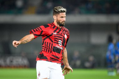 Milan 'ın Olivier Giroud portresi İtalyan futbolu Serie A maçında Hellas Verona FC - AC Milan (Portreler Arşivi) maçı Verona, İtalya' da Marcantonio Bentegodi stadyumunda, 16 Ekim 2022 - Fotoğraf: Ettore Griffon