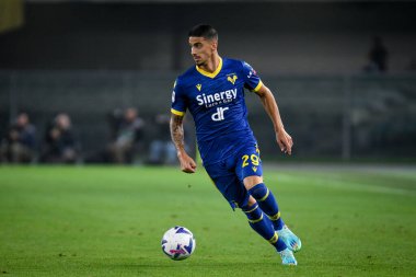 Verona 'nın Fabio Depaoli portresi İtalyan futbolu Serie A maçında Hellas Verona FC Milan' a karşı (Portreler arşivi) Verona, İtalya 'da Marcantonio Bentegodi stadyumunda 16 Ekim 2022 - Fotoğraf: Ettore Griffon