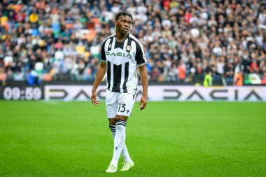 Udinese 'nin İtalya futbol takımı Serie A maçındaki Destiny Iyenoma Udogie portresi Udinese Calcio ve Torino FC (portreler arşivi) Udine, İtalya' daki Dacia Arena stadyumunda, 23 Ekim 2022 - Fotoğraf: Ettore Griffon