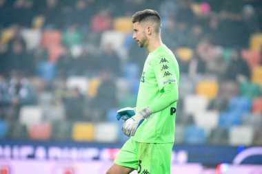 Empoli 'nin Guglielmo Vicario portresi İtalyan futbolu Serie A maçında Udinese Calcio vs Empoli FC (portreler arşivi) Friuli - Dacia Arena stadyumu, Udine, İtalya' da, 4 Ocak 2023