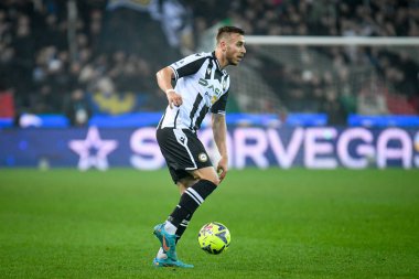 Udinese 'nin İtalyan futbol takımı Serie A' nın Udinese Calcio ile Empoli FC (portreler arşivi) maçında Udine, İtalya 'daki Dacia Arena stadyumunda çekilen Sandi Lovric portresi.