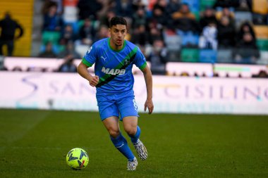 Sassuolo 'nun Abdou Harroui portresi İtalyan futbolu Serie A maçı sırasında Udinese Calcio ile ABD Sassuolo (portreler arşivi) arasında Udine, İtalya' daki Dacia Arena stadyumunda, 12 Şubat 2023 - Fotoğraf: Ettore Griffoni