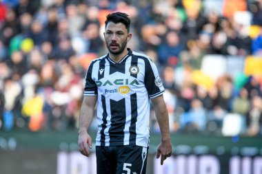Udinese 'nin İtalya futbolu sırasındaki Tolgay Arslan portresi Udinese Calcio vs US Sassuolo (portreler arşivi) Udine, İtalya' daki Dacia Arena stadyumunda 12 Şubat 2023 - Fotoğraf: Ettore Griffoni