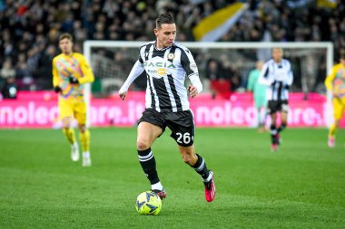 Udinese 'nin Florian Thauvin portresi İtalyan futbolu Serie A maçı sırasında Udinese Calcio ile Spezia Calcio (portreler arşivi) Udine, İtalya' da Dacia Arena stadyumunda, 26 Şubat 2023 - Fotoğraf: Ettore Griffoni