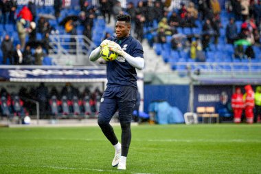 İtalya futbol takımı Serie A maçında Inter 'in Andre' Onana portresi Bologna FC vs Inter - FC Internazionale (portreler arşivi) Bologna, İtalya 'daki Dall' Ara stadyumunda, 26 Şubat 2023 - Fotoğraf: Ettore Griffoni