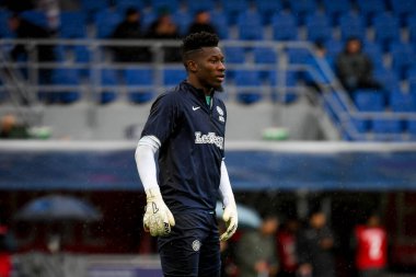 İtalya futbol takımı Serie A maçında Inter 'in Andre' Onana portresi Bologna FC vs Inter - FC Internazionale (portreler arşivi) Bologna, İtalya 'daki Dall' Ara stadyumunda, 26 Şubat 2023 - Fotoğraf: Ettore Griffoni