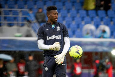 İtalya futbol takımı Serie A maçında Inter 'in Andre' Onana portresi Bologna FC vs Inter - FC Internazionale (portreler arşivi) Bologna, İtalya 'daki Dall' Ara stadyumunda, 26 Şubat 2023 - Fotoğraf: Ettore Griffoni