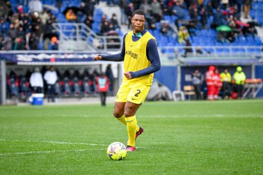İtalya futbol takımı Serie A maçında Inter 'in Denzel Dumfries portresi Bologna FC vs Inter - FC Internazionale (portreler arşivi) Bologna, İtalya' daki Dall 'Ara stadyumunda, 26 Şubat 2023 - Fotoğraf: Ettore Griffoni