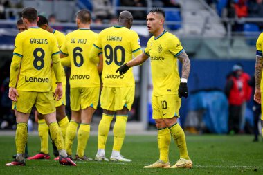 İtalya futbol takımı Serie A maçında Inter 'in Lautaro Martinez portresi Bologna FC vs Inter - FC Internazionale (portreler arşivi) Bologna, İtalya' daki Dall 'Ara stadyumunda, 26 Şubat 2023 - Fotoğraf: Ettore Griffoni