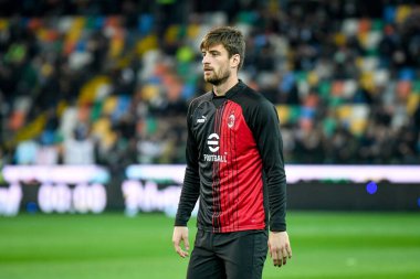 Milano 'nun İtalya futbolu Serie A maçındaki Matteo Gabbia portresi Udinese Calcio vs AC Milan (portreler arşivi) Udine' deki Dacia Arena stadyumunda, 18 Mart 2023 - Fotoğraf: Ettore Griffoni