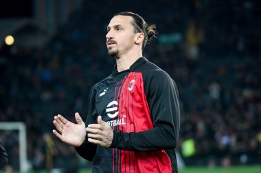 Milan 'ın Zlatan Ibrahimoviç portresi İtalyan futbolu Serie A karşılaşmasında Udinese Calcio - AC Milan (portreler arşivi) maçı sırasında Udine, İtalya' daki Dacia Arena stadyumunda, 18 Mart 2023 - Fotoğraf: Ettore Griffoni